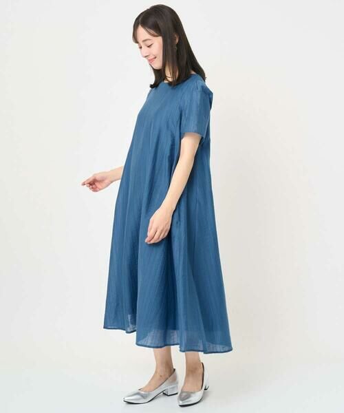 Maison de CINQ / メゾン ドゥ サンク ロング・マキシ丈ワンピース | 【小さいサイズ】ドビーストライプフレアーシルエットワンピース/洗える | 詳細23