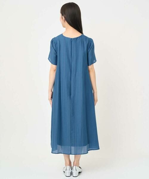 Maison de CINQ / メゾン ドゥ サンク ロング・マキシ丈ワンピース | 【小さいサイズ】ドビーストライプフレアーシルエットワンピース/洗える | 詳細7