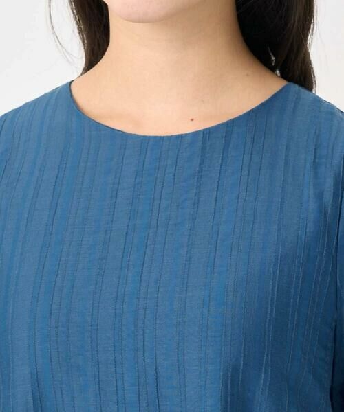 Maison de CINQ / メゾン ドゥ サンク ロング・マキシ丈ワンピース | 【小さいサイズ】ドビーストライプフレアーシルエットワンピース/洗える | 詳細9