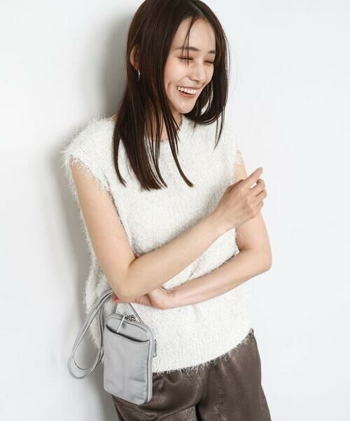 Maison de CINQ / メゾン ドゥ サンク ベスト | 【小さいサイズ】ラメシャギーニットジレ/前後2way/洗える | 詳細1