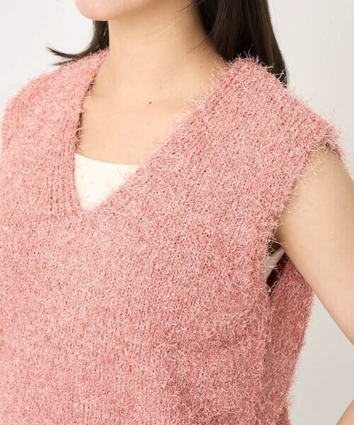 Maison de CINQ / メゾン ドゥ サンク ベスト | 【小さいサイズ】ラメシャギーニットジレ/前後2way/洗える | 詳細12