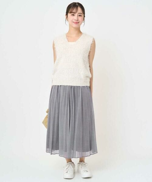 Maison de CINQ / メゾン ドゥ サンク ベスト | 【小さいサイズ】ラメシャギーニットジレ/前後2way/洗える | 詳細21