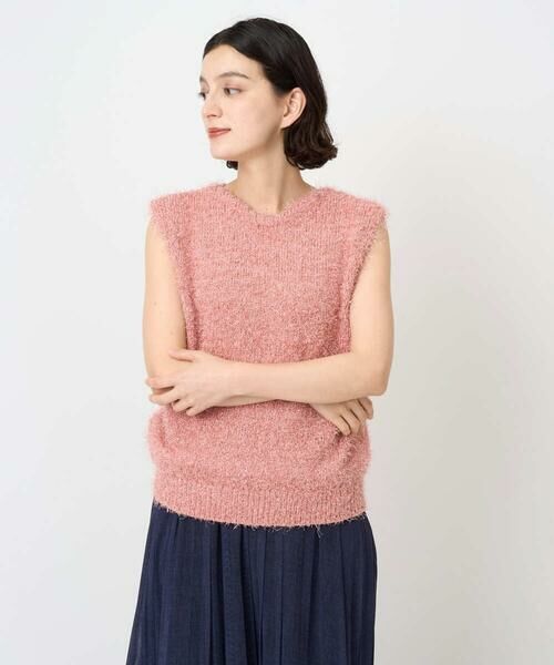 Maison de CINQ / メゾン ドゥ サンク ベスト | 【小さいサイズ】ラメシャギーニットジレ/前後2way/洗える | 詳細6