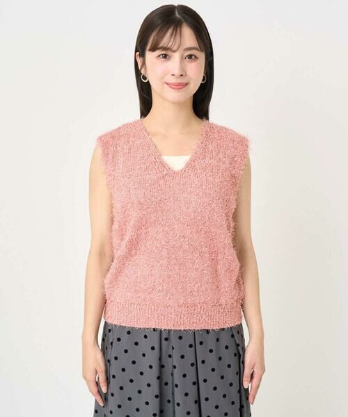 Maison de CINQ / メゾン ドゥ サンク ベスト | 【小さいサイズ】ラメシャギーニットジレ/前後2way/洗える | 詳細9
