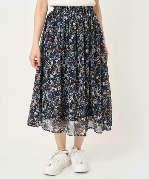 Maison de CINQ / メゾン ドゥ サンク ロング・マキシ丈スカート | 【小さいサイズ】フラワードットプリントシフォンスカート/丈の長さが選べる/洗濯機で洗える/セットアップ対応 | 詳細10
