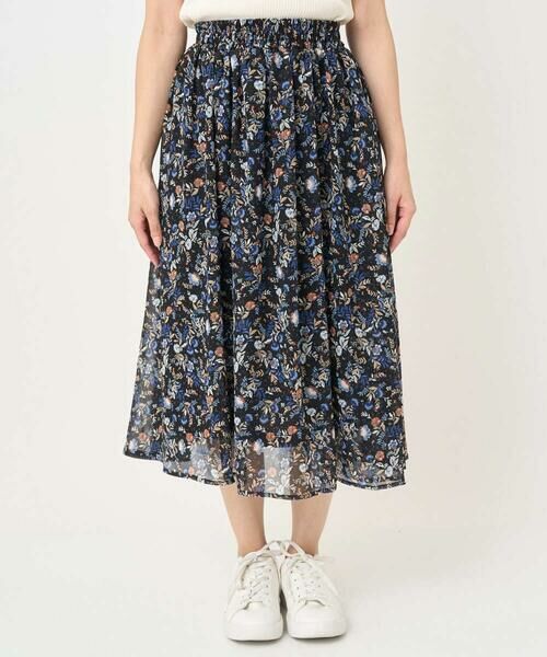 Maison de CINQ / メゾン ドゥ サンク ロング・マキシ丈スカート | 【小さいサイズ】フラワードットプリントシフォンスカート/丈の長さが選べる/洗濯機で洗える/セットアップ対応 | 詳細12