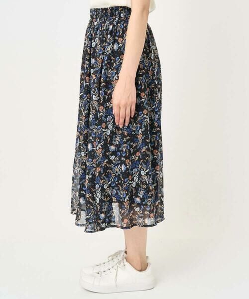 Maison de CINQ / メゾン ドゥ サンク ロング・マキシ丈スカート | 【小さいサイズ】フラワードットプリントシフォンスカート/丈の長さが選べる/洗濯機で洗える/セットアップ対応 | 詳細13
