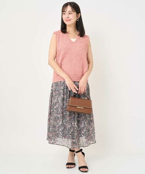 Maison de CINQ / メゾン ドゥ サンク ロング・マキシ丈スカート | 【小さいサイズ】フラワードットプリントシフォンスカート/丈の長さが選べる/洗濯機で洗える/セットアップ対応 | 詳細19