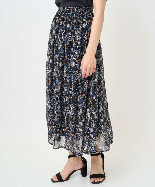 Maison de CINQ / メゾン ドゥ サンク ロング・マキシ丈スカート | 【小さいサイズ】フラワードットプリントシフォンスカート/丈の長さが選べる/洗濯機で洗える/セットアップ対応 | 詳細2