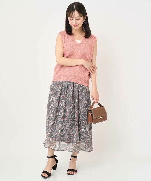 Maison de CINQ / メゾン ドゥ サンク ロング・マキシ丈スカート | 【小さいサイズ】フラワードットプリントシフォンスカート/丈の長さが選べる/洗濯機で洗える/セットアップ対応 | 詳細20