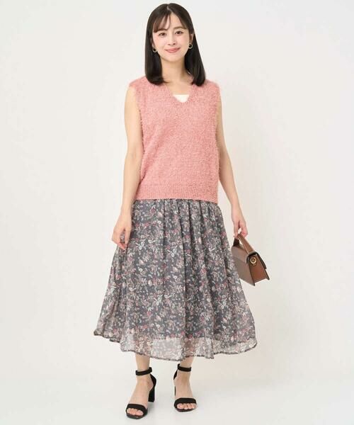 Maison de CINQ / メゾン ドゥ サンク ロング・マキシ丈スカート | 【小さいサイズ】フラワードットプリントシフォンスカート/丈の長さが選べる/洗濯機で洗える/セットアップ対応 | 詳細21