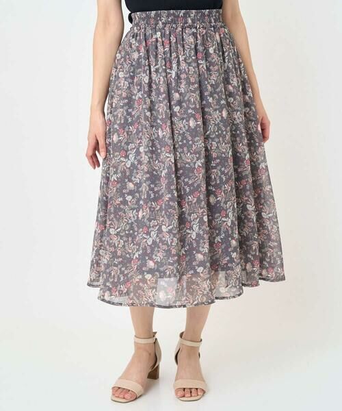 Maison de CINQ / メゾン ドゥ サンク ロング・マキシ丈スカート | 【小さいサイズ】フラワードットプリントシフォンスカート/丈の長さが選べる/洗濯機で洗える/セットアップ対応 | 詳細8
