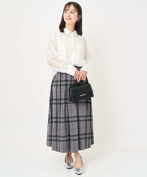 Maison de CINQ / メゾン ドゥ サンク ロング・マキシ丈スカート | 【小さいサイズ】リバーシブルチェックスカート/洗濯機で洗える | 詳細18