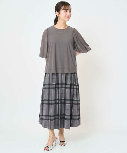 Maison de CINQ / メゾン ドゥ サンク ロング・マキシ丈スカート | 【小さいサイズ】リバーシブルチェックスカート/洗濯機で洗える | 詳細21