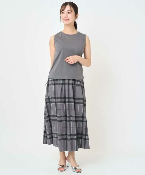 Maison de CINQ / メゾン ドゥ サンク ロング・マキシ丈スカート | 【小さいサイズ】リバーシブルチェックスカート/洗濯機で洗える | 詳細24