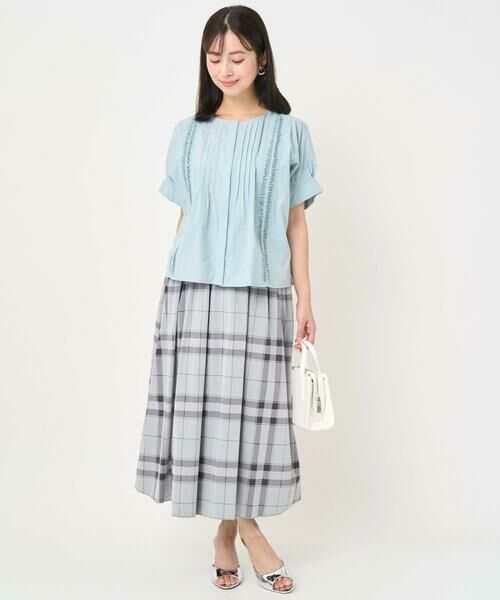 Maison de CINQ / メゾン ドゥ サンク ロング・マキシ丈スカート | 【小さいサイズ】リバーシブルチェックスカート/洗濯機で洗える | 詳細28