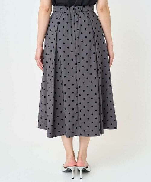 Maison de CINQ / メゾン ドゥ サンク ロング・マキシ丈スカート | 【小さいサイズ】フロッキードット柄タックスカート/洗える | 詳細5