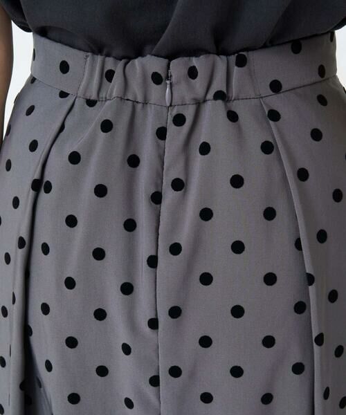 Maison de CINQ / メゾン ドゥ サンク ロング・マキシ丈スカート | 【小さいサイズ】フロッキードット柄タックスカート/洗える | 詳細6