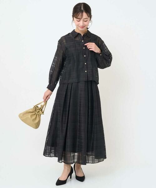 Maison de CINQ / メゾン ドゥ サンク ロング・マキシ丈スカート | 【小さいサイズ】シアードビーチェックスカート/洗濯機で洗える | 詳細16