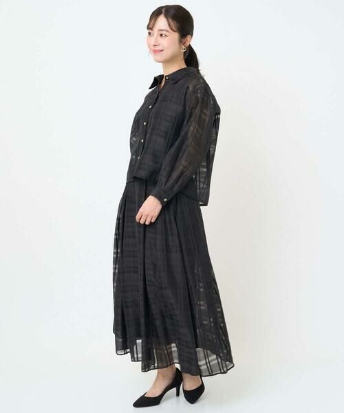 Maison de CINQ / メゾン ドゥ サンク ロング・マキシ丈スカート | 【小さいサイズ】シアードビーチェックスカート/洗濯機で洗える | 詳細17