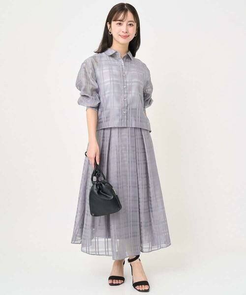 Maison de CINQ / メゾン ドゥ サンク ロング・マキシ丈スカート | 【小さいサイズ】シアードビーチェックスカート/洗濯機で洗える | 詳細20