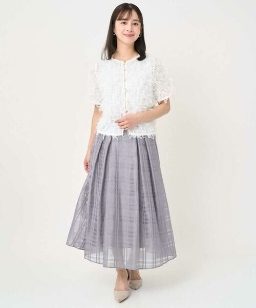 Maison de CINQ / メゾン ドゥ サンク ロング・マキシ丈スカート | 【小さいサイズ】シアードビーチェックスカート/洗濯機で洗える | 詳細22