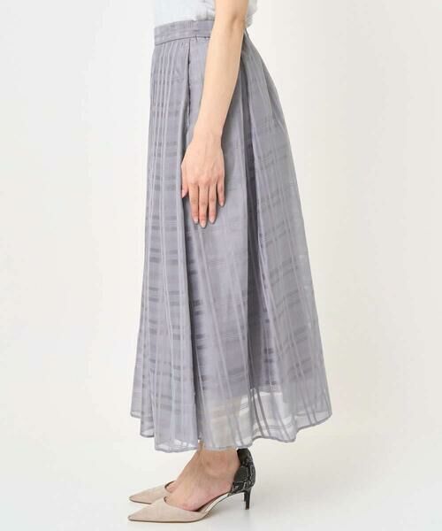 Maison de CINQ / メゾン ドゥ サンク ロング・マキシ丈スカート | 【小さいサイズ】シアードビーチェックスカート/洗濯機で洗える | 詳細4