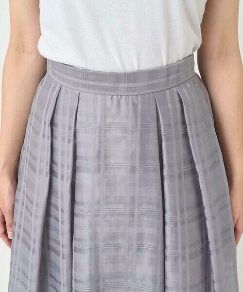 Maison de CINQ / メゾン ドゥ サンク ロング・マキシ丈スカート | 【小さいサイズ】シアードビーチェックスカート/洗濯機で洗える | 詳細7