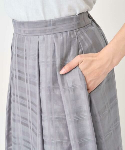 Maison de CINQ / メゾン ドゥ サンク ロング・マキシ丈スカート | 【小さいサイズ】シアードビーチェックスカート/洗濯機で洗える | 詳細8