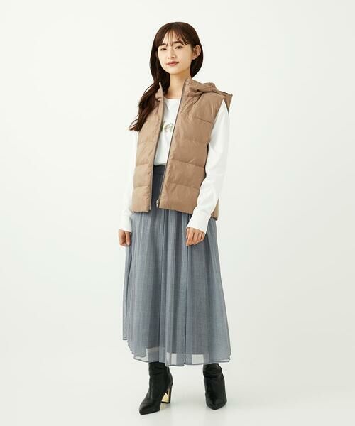 Maison de CINQ / メゾン ドゥ サンク ロング・マキシ丈スカート | 【小さいサイズ】デニム調シアープリーツスカート/洗濯機で洗える | 詳細18