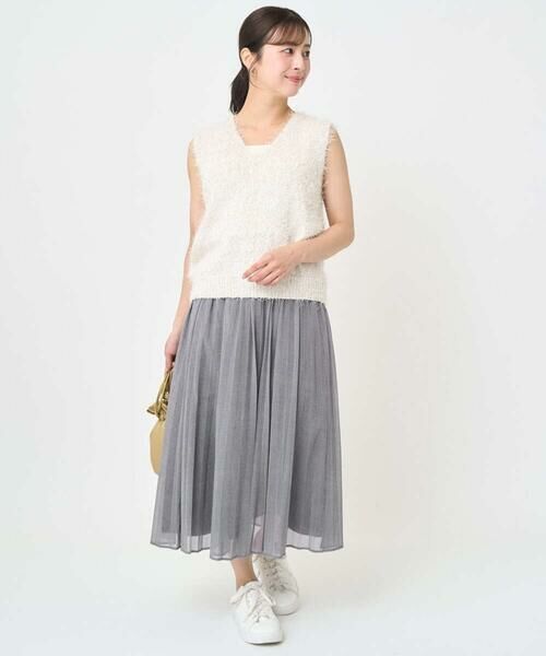 Maison de CINQ / メゾン ドゥ サンク ロング・マキシ丈スカート | 【小さいサイズ】デニム調シアープリーツスカート/洗濯機で洗える | 詳細26