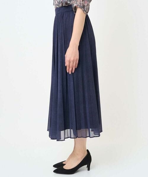 Maison de CINQ / メゾン ドゥ サンク ロング・マキシ丈スカート | 【小さいサイズ】デニム調シアープリーツスカート/洗濯機で洗える | 詳細4