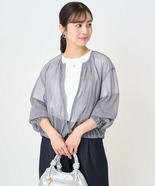 Maison de CINQ / メゾン ドゥ サンク その他アウター | 【小さいサイズ】デニム調シアーブルゾン/洗濯機で洗える | 詳細1