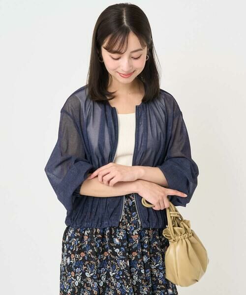 Maison de CINQ / メゾン ドゥ サンク その他アウター | 【小さいサイズ】デニム調シアーブルゾン/洗濯機で洗える | 詳細2