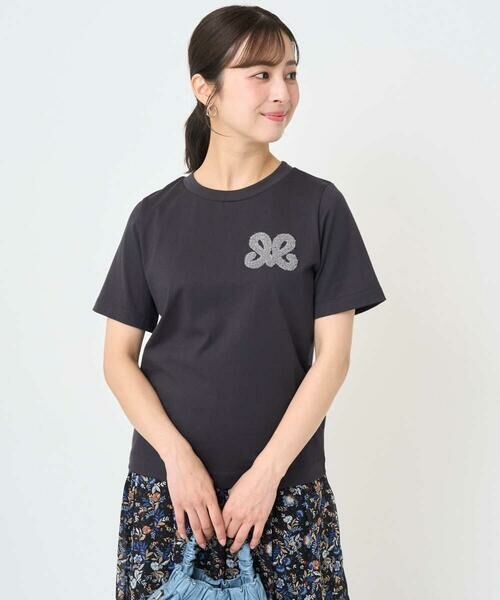 Maison de CINQ / メゾン ドゥ サンク カットソー | 【小さいサイズ】イニシャル刺繍コットンTシャツ/UVカット/接触冷感/洗える | 詳細2