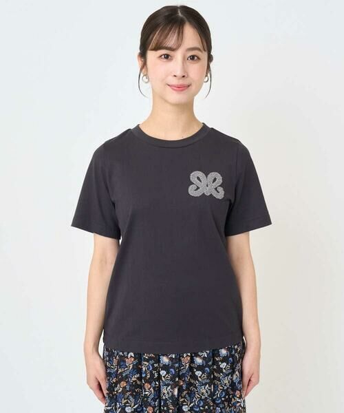 Maison de CINQ / メゾン ドゥ サンク カットソー | 【小さいサイズ】イニシャル刺繍コットンTシャツ/UVカット/接触冷感/洗える | 詳細3