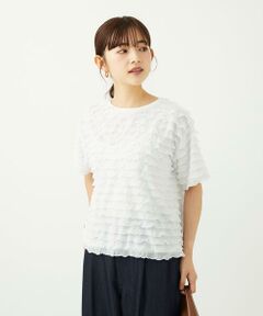 Maison de CINQ / メゾン ドゥ サンク カットソー | 【小さいサイズ】ミニフリルディティールカットソー/洗える