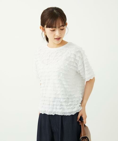 Maison de CINQ / メゾン ドゥ サンク カットソー | 【小さいサイズ】ミニフリルディティールカットソー/洗える | 詳細2