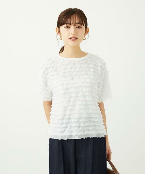 Maison de CINQ / メゾン ドゥ サンク カットソー | 【小さいサイズ】ミニフリルディティールカットソー/洗える | 詳細3