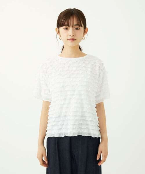 Maison de CINQ / メゾン ドゥ サンク カットソー | 【小さいサイズ】ミニフリルディティールカットソー/洗える | 詳細4