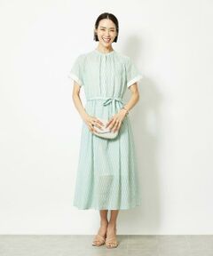 Maison de CINQ / メゾン ドゥ サンク ロング・マキシ丈ワンピース | ［小さいサイズ］ジオメトリック柄ワンピース