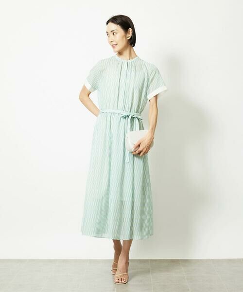 Maison de CINQ / メゾン ドゥ サンク ロング・マキシ丈ワンピース | ［小さいサイズ］ジオメトリック柄ワンピース | 詳細1