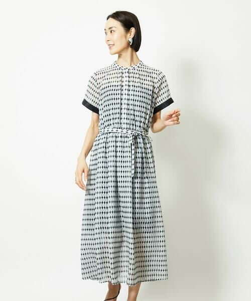 Maison de CINQ / メゾン ドゥ サンク ロング・マキシ丈ワンピース | ［小さいサイズ］ジオメトリック柄ワンピース | 詳細2