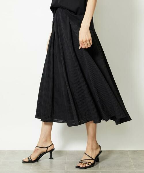 Maison de CINQ / メゾン ドゥ サンク ロング・マキシ丈スカート | ［小さいサイズ］トリオシアーチェックフレアスカート(セットアップ対応) | 詳細1