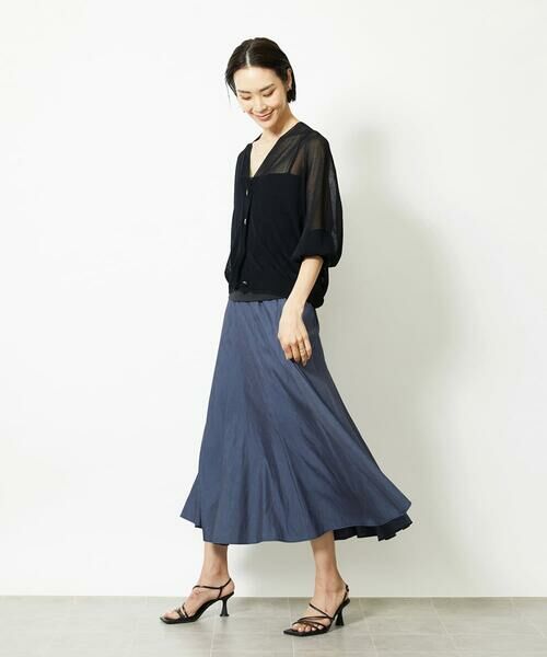 Maison de CINQ / メゾン ドゥ サンク ロング・マキシ丈スカート | ［小さいサイズ］シャンブレーデニムフレアスカート | 詳細11