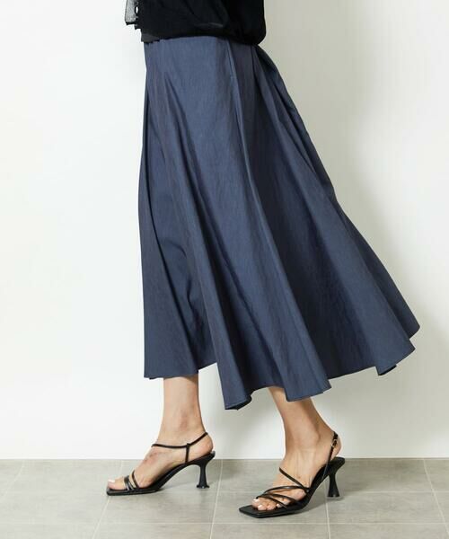 Maison de CINQ / メゾン ドゥ サンク ロング・マキシ丈スカート | ［小さいサイズ］シャンブレーデニムフレアスカート | 詳細2