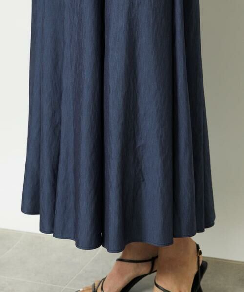 Maison de CINQ / メゾン ドゥ サンク ロング・マキシ丈スカート | ［小さいサイズ］シャンブレーデニムフレアスカート | 詳細8