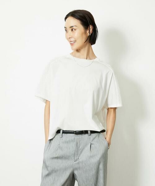 Maison de CINQ / メゾン ドゥ サンク カットソー | ［小さいサイズ］トリオシアーチェックカットソー(セットアップ対応) | 詳細1