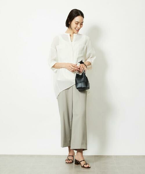 Maison de CINQ / メゾン ドゥ サンク その他パンツ | ［小さいサイズ］ツイルストレッチワイドパンツ | 詳細18