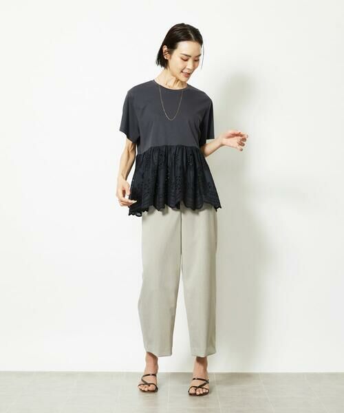 Maison de CINQ / メゾン ドゥ サンク その他パンツ | ［小さいサイズ］ツイルストレッチワイドパンツ | 詳細21